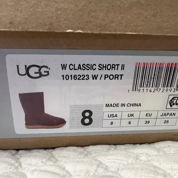 UGG Women's Classic Short II in Port (Rich Plum/purple) - Picture 9 of 9